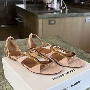 Pierre Hardy Sandals with Gold and Cream Accents